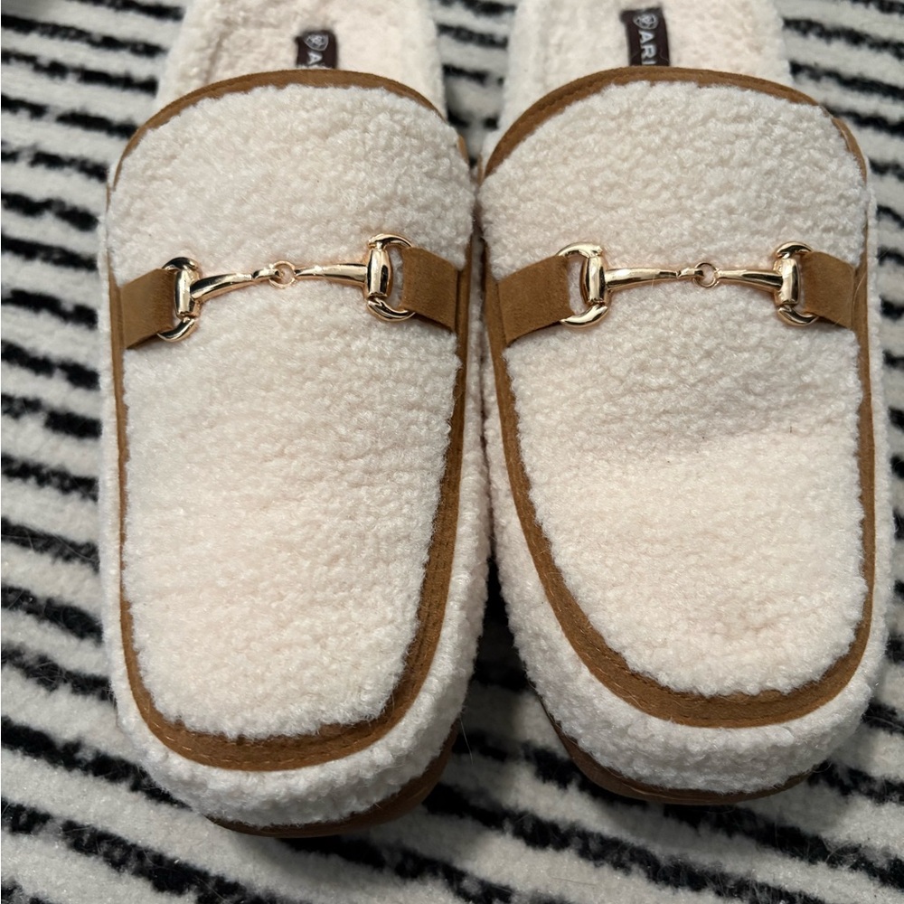 Ariat Women's Cream and Brown Loafers